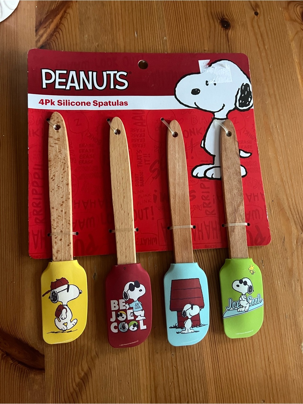 Peanuts Silicone Spatula Set in Lime, Aqua, Red & Yellow